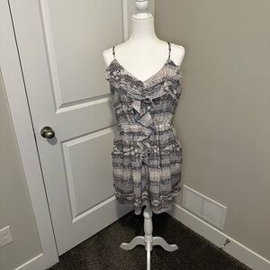 BCBGeneration Black and White Sleeveless Sundress